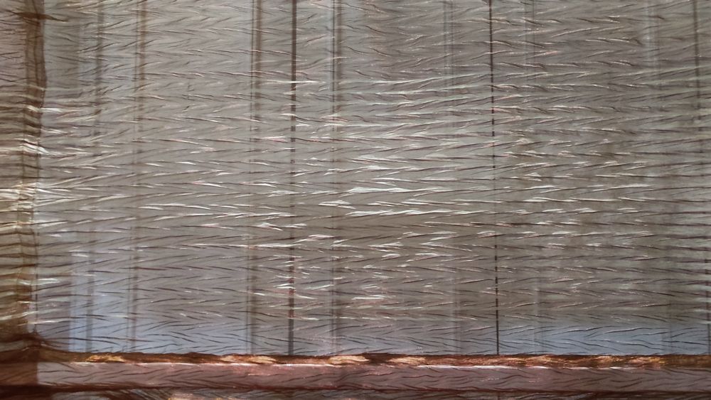 Cortina organza estore + portiers seda selvagem+varão metal