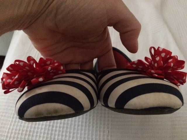 Baleriny w paski rozmiar 36