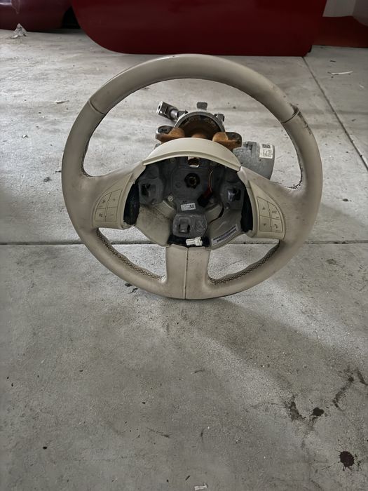 Volante Fiat 500 em Pele (Bege) + Coluna de Direção Completa