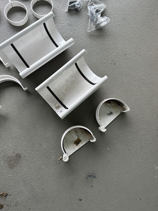 Bryza system rynny biale uchwyt denko łacznik 125mm