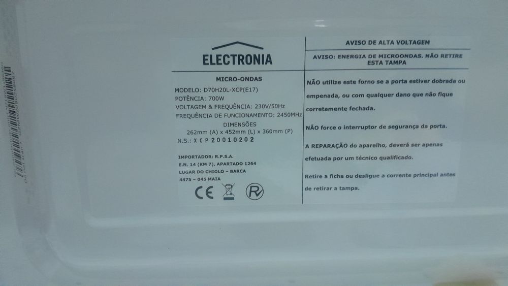 Microondas Eletrónica