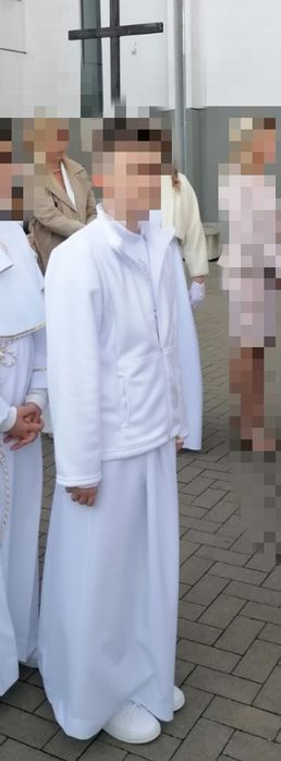 Bluza/kurtka biała komunijna 158