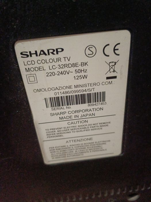 Telewizor 32 Sharp z uchwytem sciennym