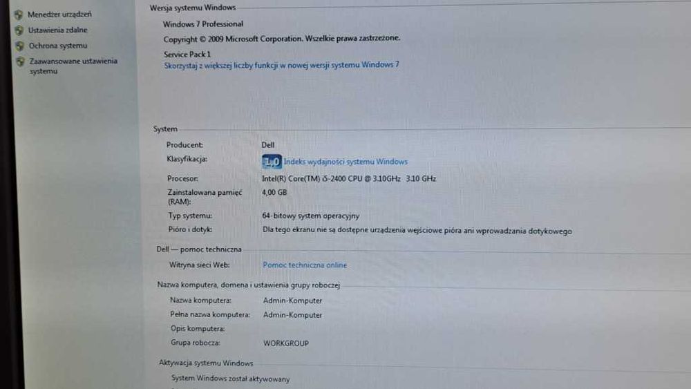 DELL VOSTRO 260S, i5 / 4GB RAM / HDD 500GB, Win 7 Prof.