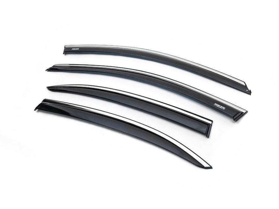 Volkswagen Jetta 2011+ Вітровики з хром смужкою Niken