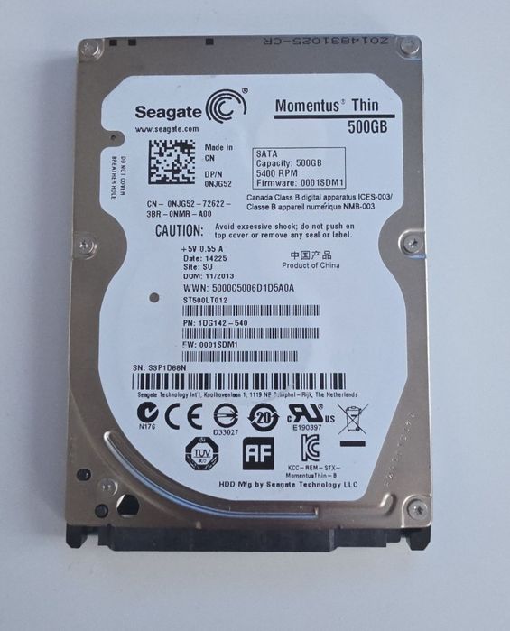 Dysk 500GB 2,5 cala do laptopa