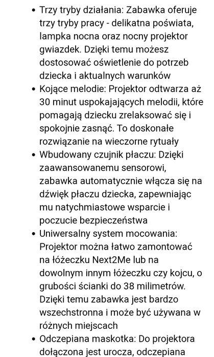 Projektor do łóżeczka chicco