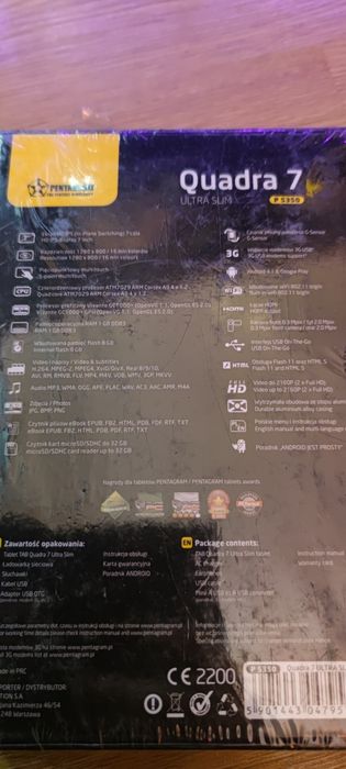 Tablet Quadra 7 Ultra Slim  Android 4.1