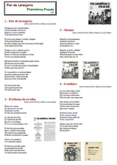 Filarmónica Fraude	- - - - -	Flor de Laranjeira	- - - - -	EP