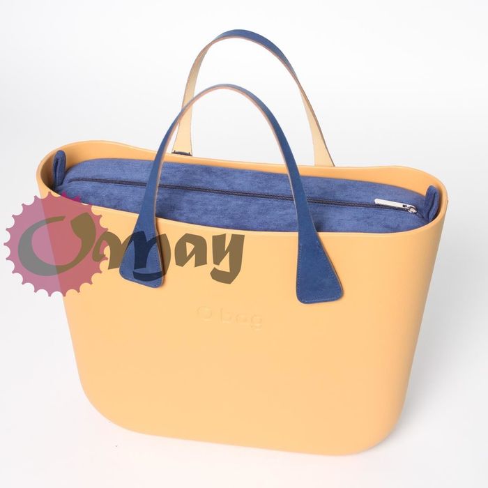 GRANATOWY organizer OBAG STANDARD welur niebieski 2 kieszenie OMAY