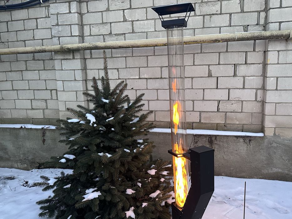 Уличный камин на пеллетах