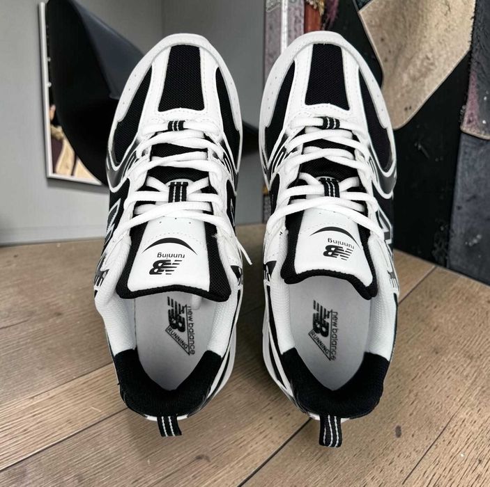 (БЕЗ ПЕРЕДОПЛАТИ) 40 - 45 New Balance 530 White Black v2 Нью Беланс 530
