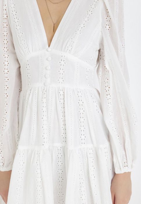 Biała Sukienka Merirah M/L