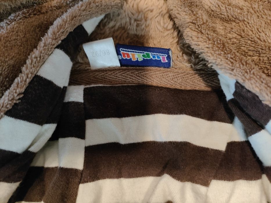Uroczy polarek chłopięcy bluza z uszkami 86 92 Lupilu