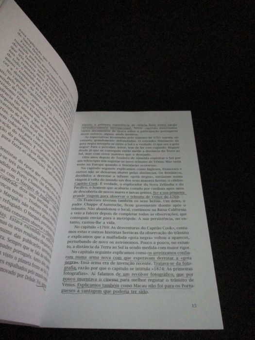 Livro Trânsitos de Vénus Nuno Crato Fernando Reis Luís Tirapicos