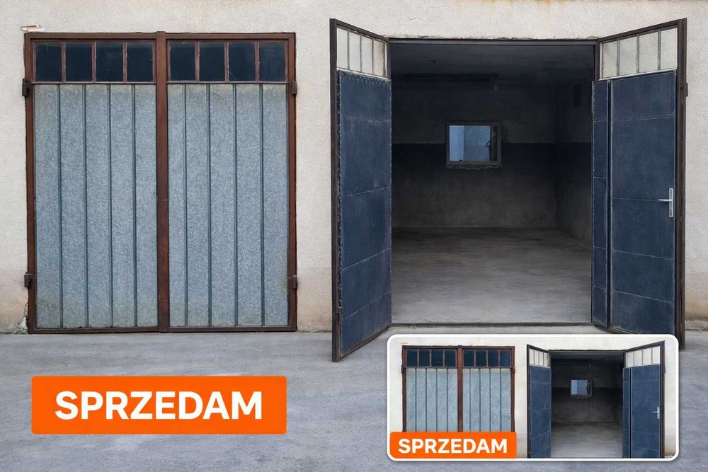 Dwie bramy garażowe stalowe dwuskrzydłowe – solidne