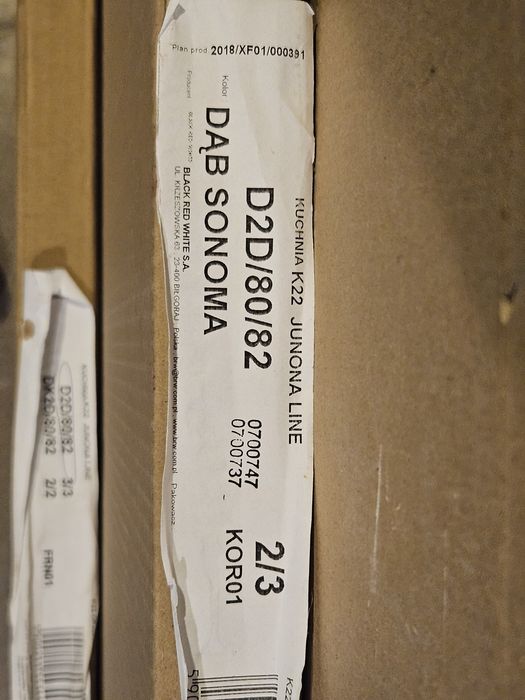 Nowa Szafka dolna Junona Line D2D/80/82 - Kod: NB8111