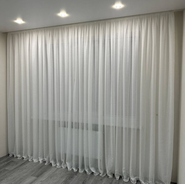 Тюль тонкий льон