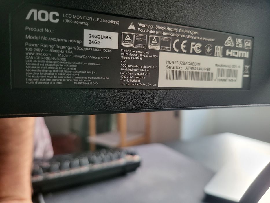 Monitor AOC 24G2U457409625745664002