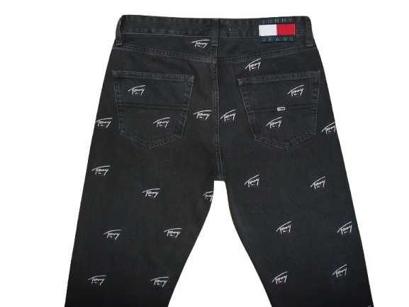 Spodnie dżinsy TOMMY HILFIGER W32/L30=42/100cm jeansy grafit