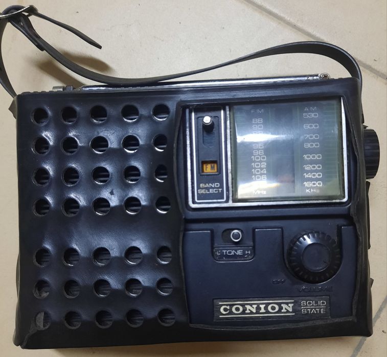 Vintage CONION Rádio Transistor, Feito No Japão, Retrô, Era Espacial