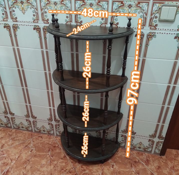 Estante de madeira 4 prateleiras.casa quarto apartamento vivenda.