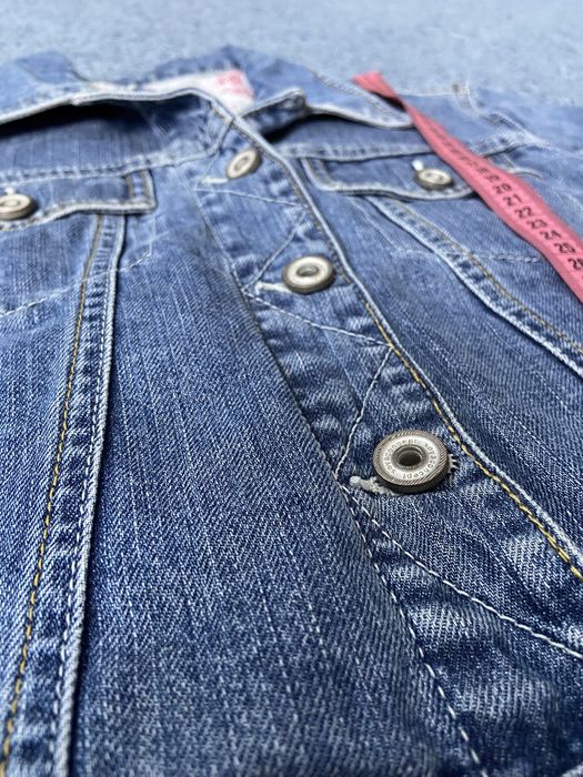 Женский джинсовый пиджак болеро