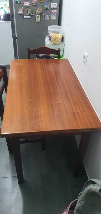 Mesa extensível em carvalho maciço 1.20 a 1.90 cm