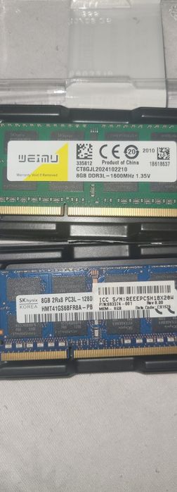 16GB  SODIMM 4Gb DDR3 1600 PC-3 1.5v для Intel i AMD різні виробники  для ноутбуків.