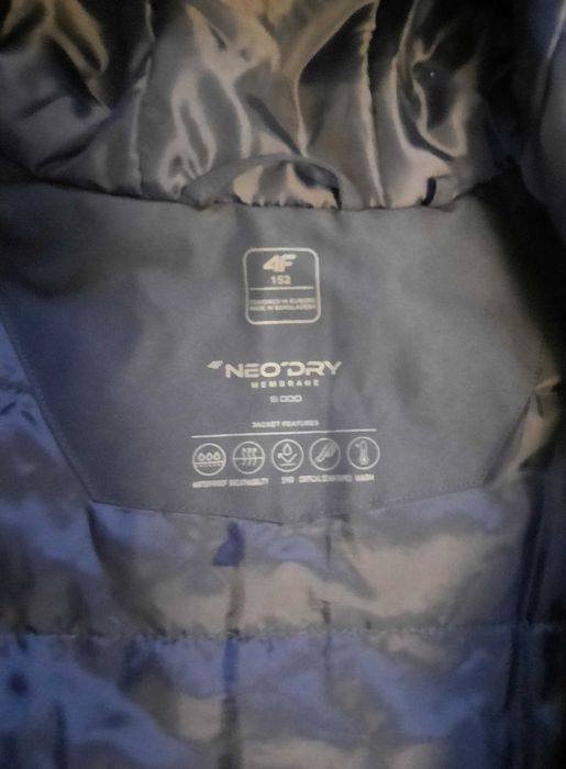 KURTKA & SPODNIE 4F zestaw na narty kombinezon 152 niebieski JAK NOWE