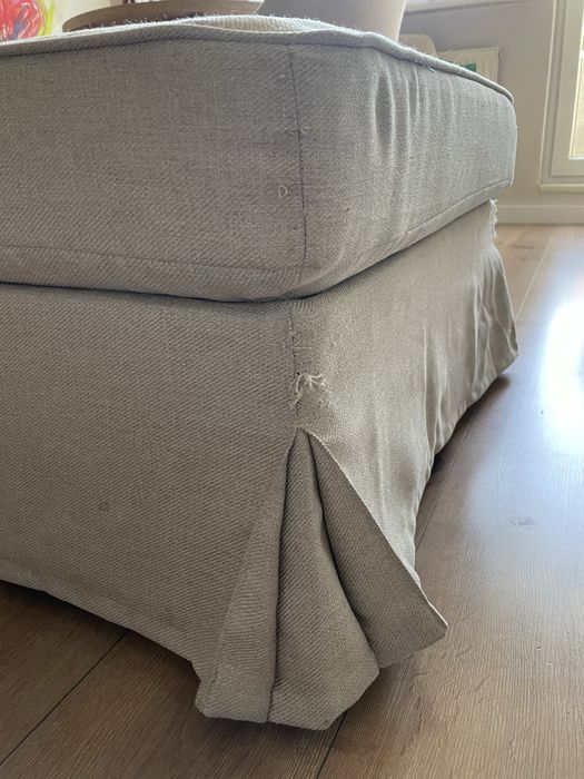 Pufa podnozek ze schowkiem ektorp Kilanda Ikea do kanapy lub fotela uszak