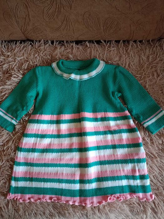 Тепле платтячко на дівчинку віком 1-2,5р.