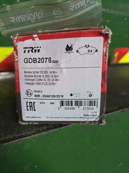 Klocki hamulcowe Mercedes sprinter nowe