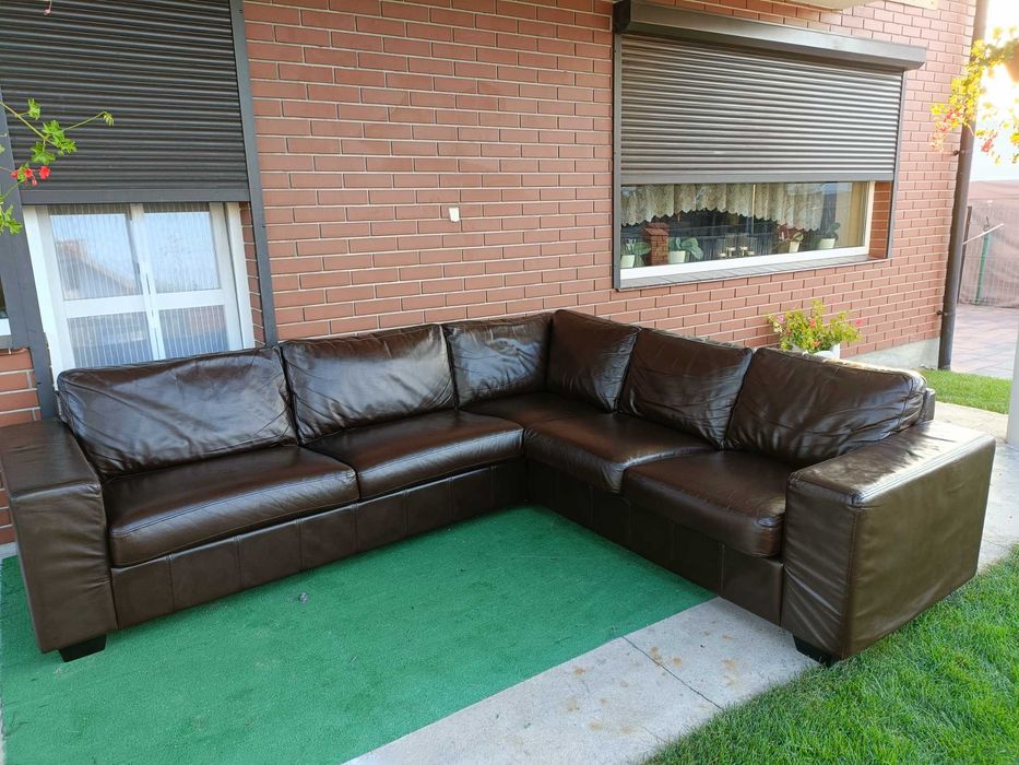 Sprzedam narożnik ze skóry -Skóra -skórzany –skórzana -skórzane