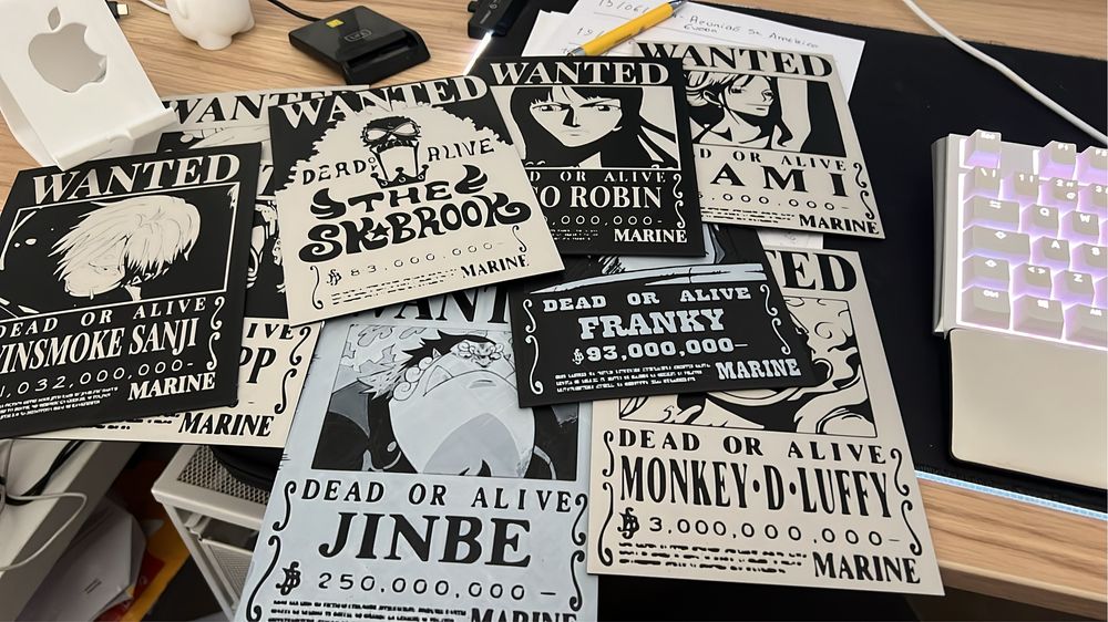 One piece - cartazes most wanted 3dprint