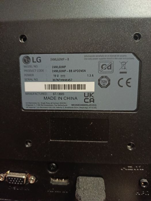 Продам новий монітор LG 24ML60MP