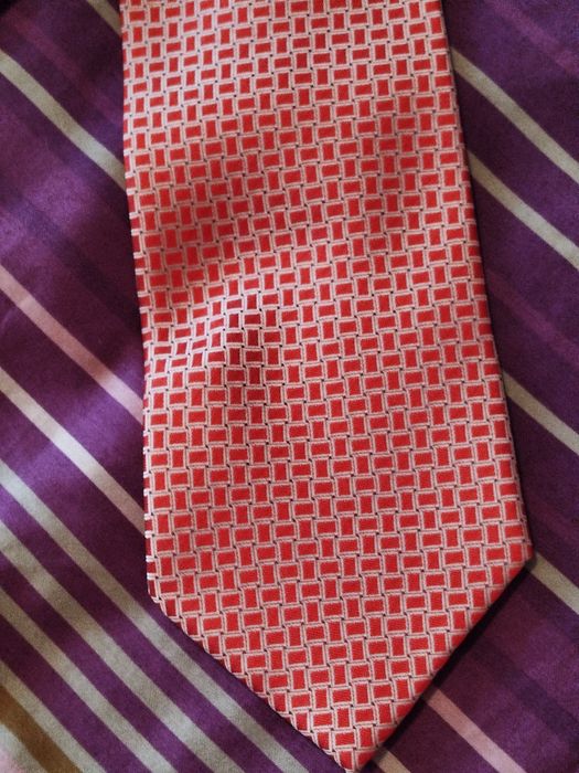 Czerwony we wzór kratka krawat Metamorfosi