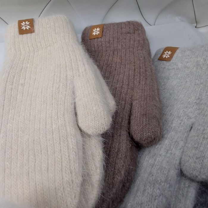 Рукавиці, рукавички ангора, ангорка /кролик, теплі зимові жіночі