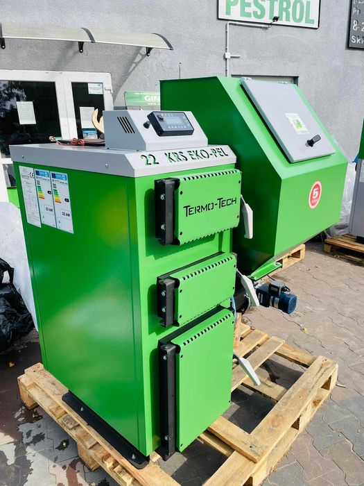 Piec, kocioł na pellet i ekogroszek, 5 klasa, 22KW