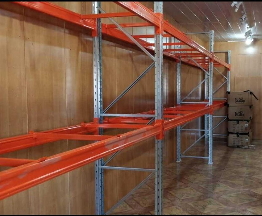 Паллетний стелаж Полочний стелаж мезонін Стелаж б/в б/у