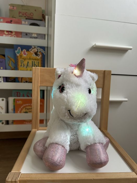 Świecący jednorożec unicorn pluszak maskotka lampka