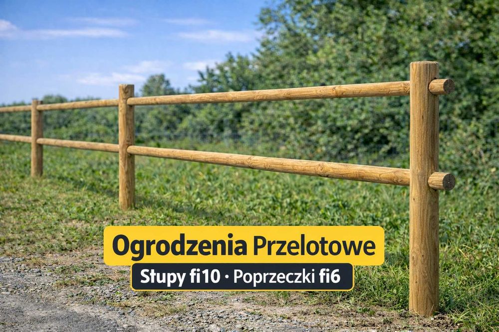 Ogrodzenie Drewniane Padok Zagroda Płot z Bali Lonżownik
