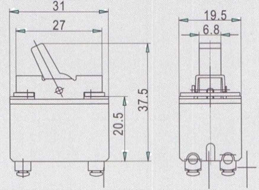 Wyłącznik przełącznik kołyskowy szlifierka kątowa DK4-6/2B