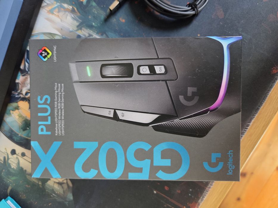Logitech G502 X Plus czarna, stan idealny