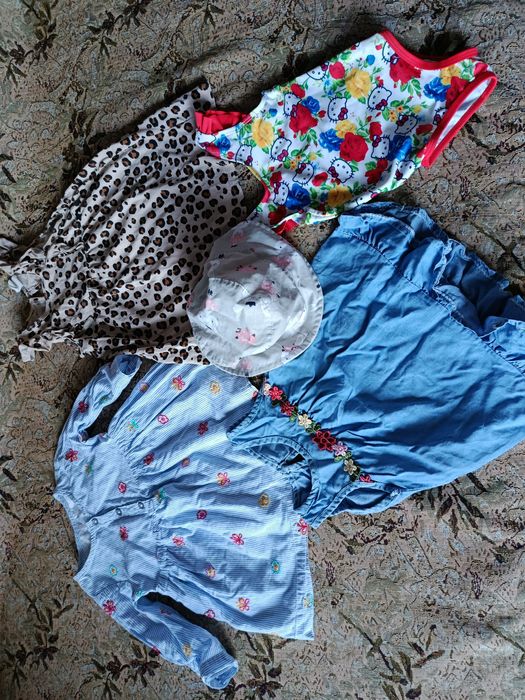 Набір літніх речей на дівчинку 62-74рр 3-9 міс.