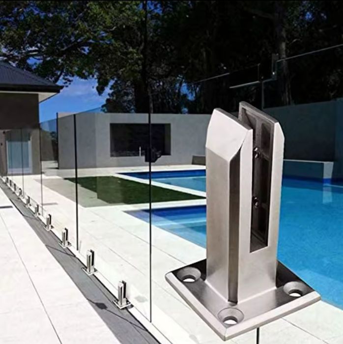 Suporte inox para varanda de vidro