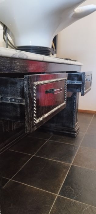 Rampa Barbeiro Cabeleireiro Móvel Carvalho