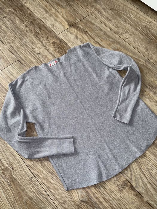 piekna kobieca bluzka, nowa, srebrna nitka, polyskujaca, unikat, L/XL