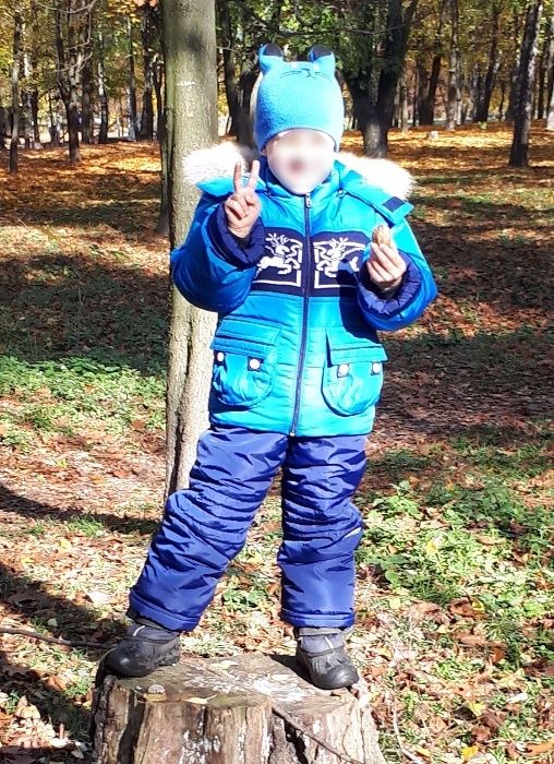 Зимова куртка комбінезон  5-6 р