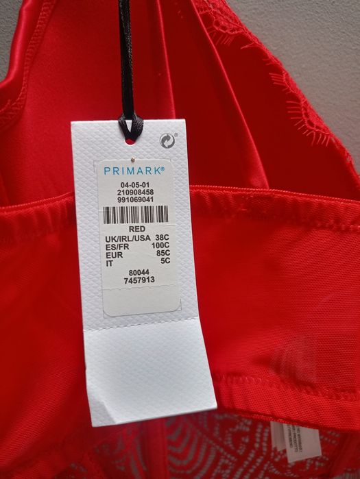 Czerwony gorsetowy biustonosz Primark roz  85C Nowy
